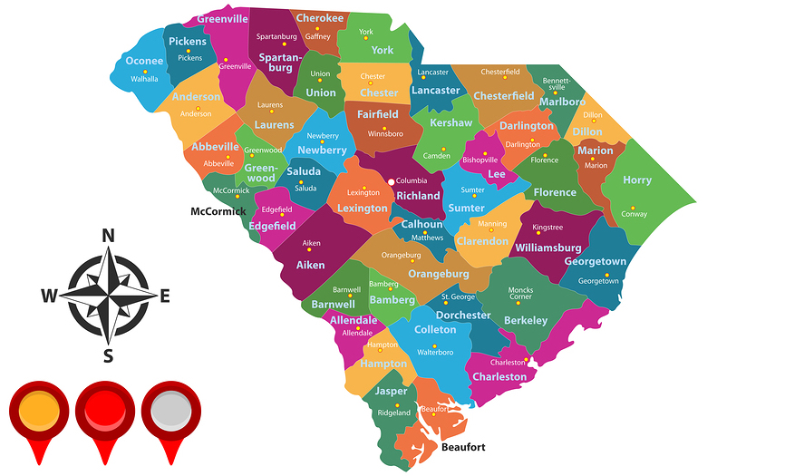 See How South Carolina S Counties Are Growing And Shrinking Gem   South Carolina County Map Attorney Gem McDowell 